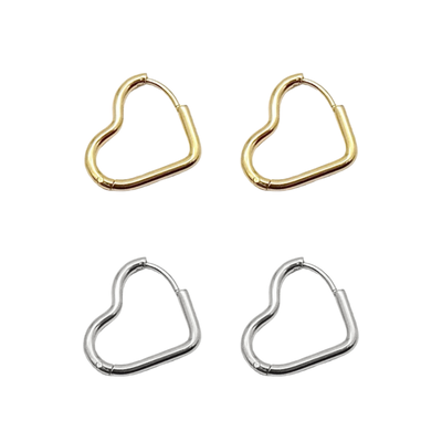 Heart Hoop Earrings