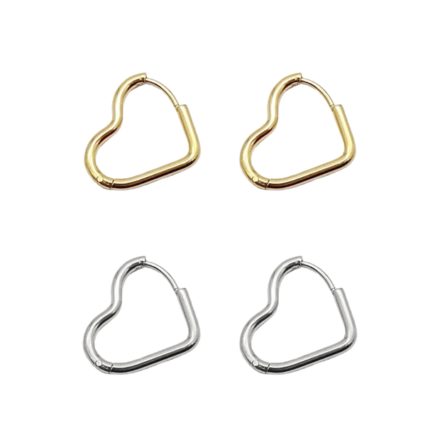 Heart Hoop Earrings
