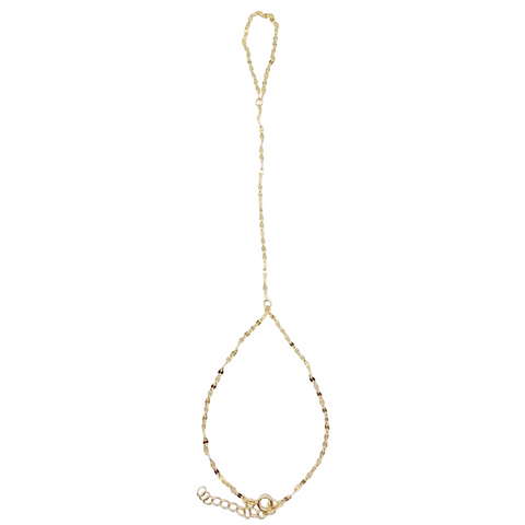 Gold Dapped Hand Chain Bracelet
