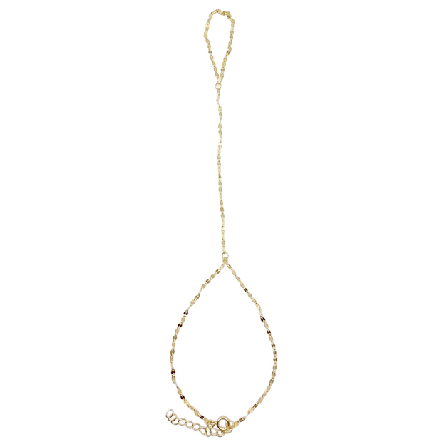 Gold Dapped Hand Chain Bracelet