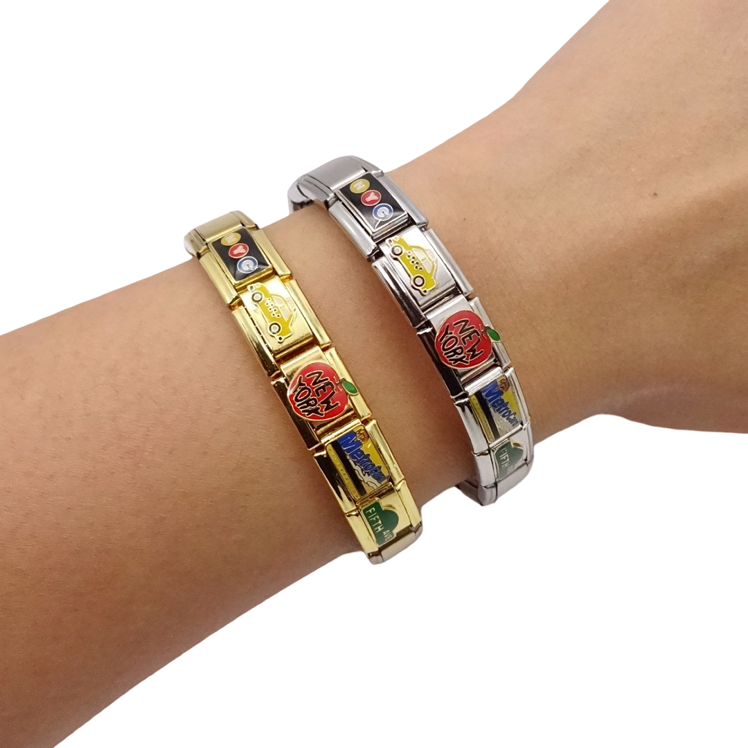 KIKICHIC | Iconic NYC Italian Charm Bracelet | Fifth Avenue, Metro