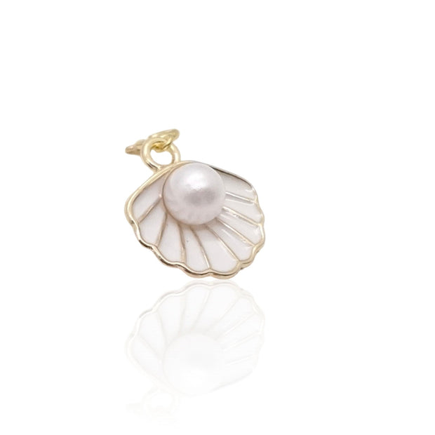 Pearl Clam Shell Charm