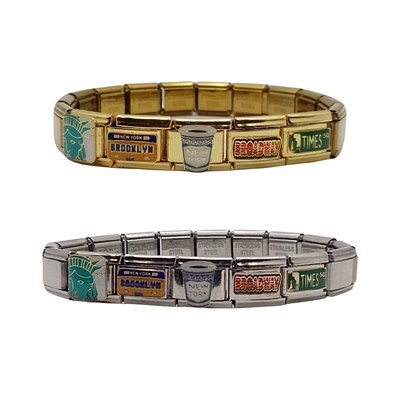 Brooklyn NYC Italian Charm Bracelet
