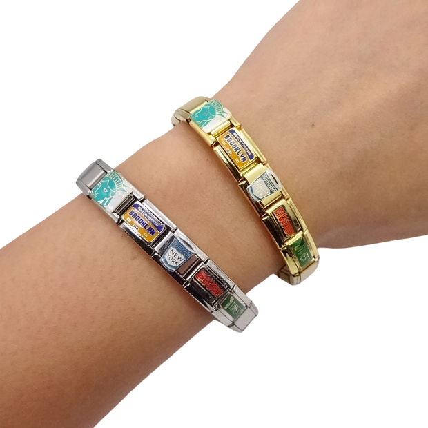 Brooklyn NYC Italian Charm Bracelet