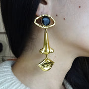 Golden Face Earrings