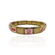 Pink Italian Charm Bracelet