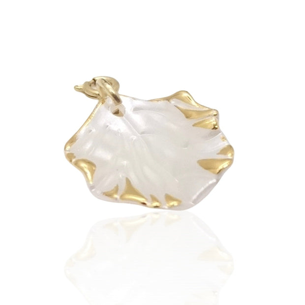 Gold Accent Shell Charm