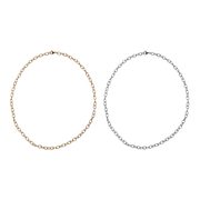 Textured Paper Clip Thick Necklace