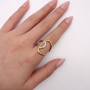 Two-Toned Loop Ring