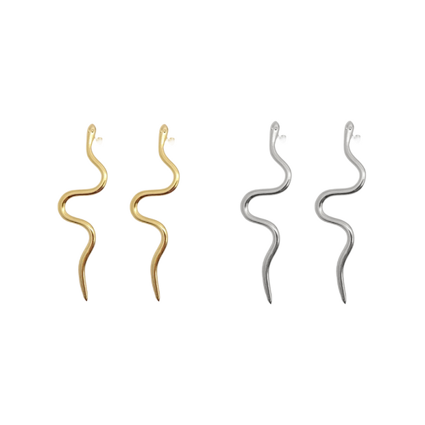 Long Snake Earrings
