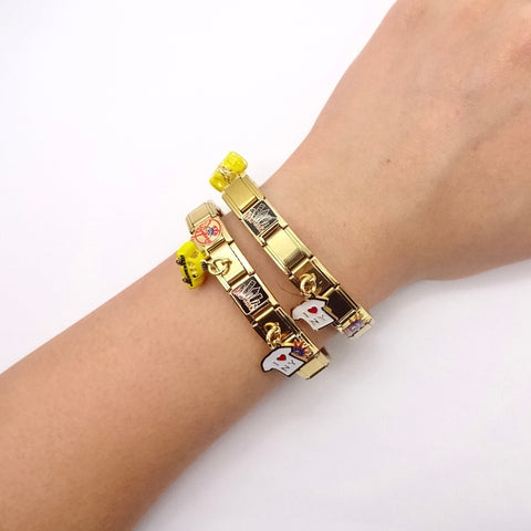 Gold New York Italian Charm Bracelet