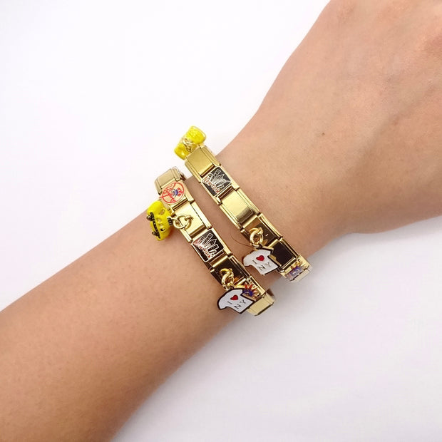 Gold New York Italian Charm Bracelet