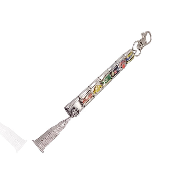 New York Empire State Building Italian Charm Keychain