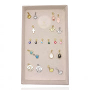 White Pearl Cross Charm