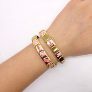 Pink Italian Charm Bracelet