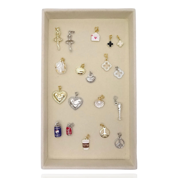 Gold Accent Shell Charm