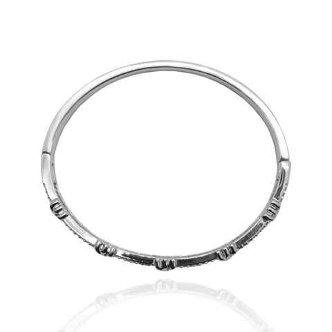 CZ X Knot Bangle Bracelet