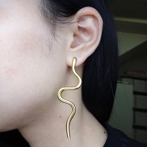 Long Snake Earrings