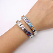 Silver New York Italian Charm Bracelet
