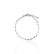 Rectangular Textured Chain Bracelet