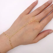 Gold Dapped Hand Chain Bracelet