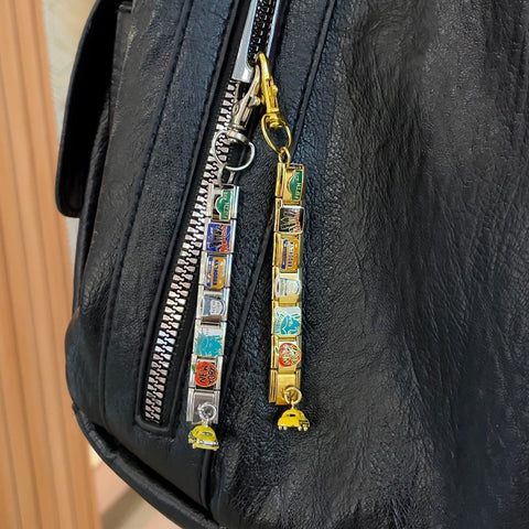 New York Taxi Italian Charm Keychain