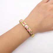 Pink Italian Charm Bracelet