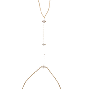CZ Clover Hand Chain Bracelet