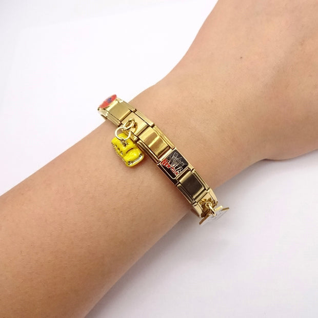 Gold New York Italian Charm Bracelet