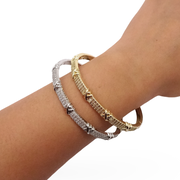 CZ X Knot Bangle Bracelet