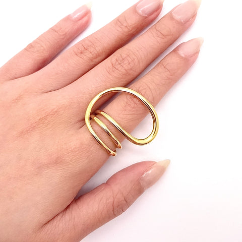 Curved Statement Ring