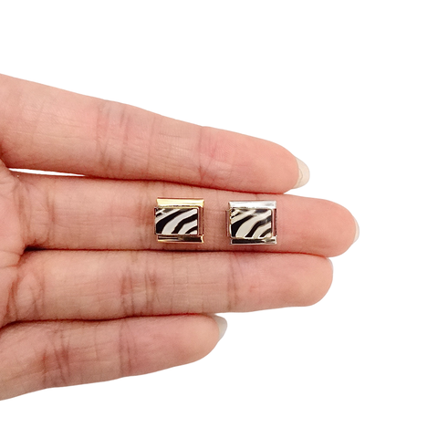 Zebra Print Italian Charm