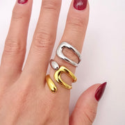 Rectangular Twist Ring