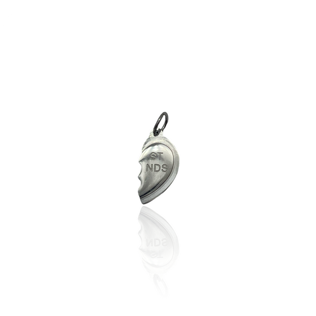 Best Friends Heart Charm