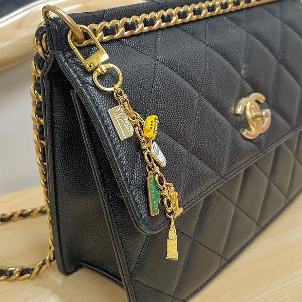 New York Charm Bag Keychain