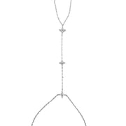 CZ Clover Hand Chain Bracelet