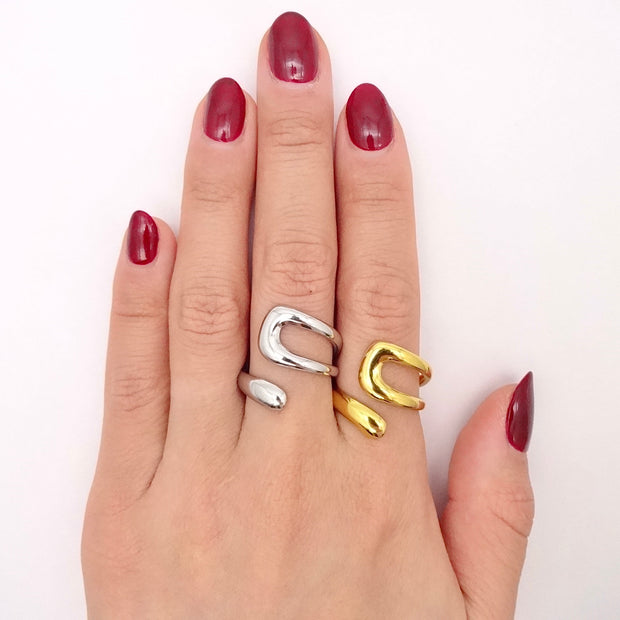 Rectangular Twist Ring