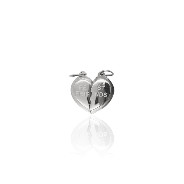 Best Friends Heart Charm