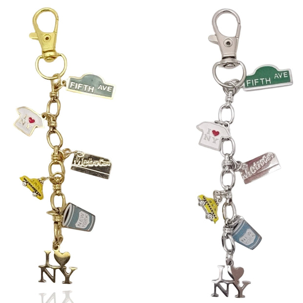 New York Charm Bag Keychain