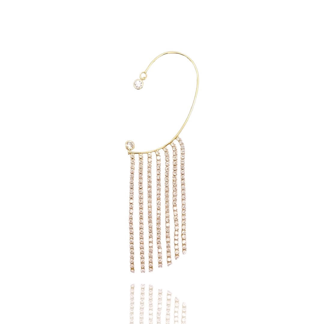 KIKICHIC | NYC | CZ Diamond Tassel Ear Wrap Cuff Tennis