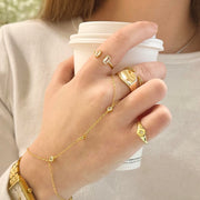 CZ Diamond Hand Chain Bracelet