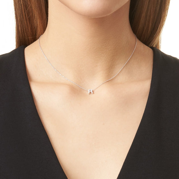 KIKICHIC | NYC | Initial Letter R Necklace Sterling Silver in 18k Gold ...