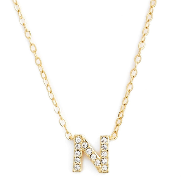 KIKICHIC This delicate CZ pavé letter N initial necklace is perfect for every day. Adorable initial necklace featuring in silver and 18k gold finish with CZ stone. Simple, delicate and elegance, perfect to match your outfit for everyday wear or for a special event. Dainty, simple, elegant and sweet design made to keep your loved one near your heart. The perfect gift to celebrate birthday, anniversary, valentine's, Christmas or more.