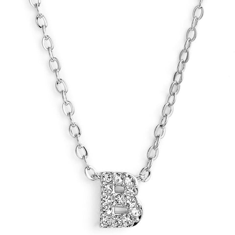 KIKICHIC This delicate CZ pavé letter B initial necklace is perfect for every day. Adorable initial necklace featuring in silver and 18k gold finish with CZ stone. Simple, delicate and elegance, perfect to match your outfit for everyday wear or for a special event. Dainty, simple, elegant and sweet design made to keep your loved one near your heart. The perfect gift to celebrate birthday, anniversary, valentine's, Christmas or more.