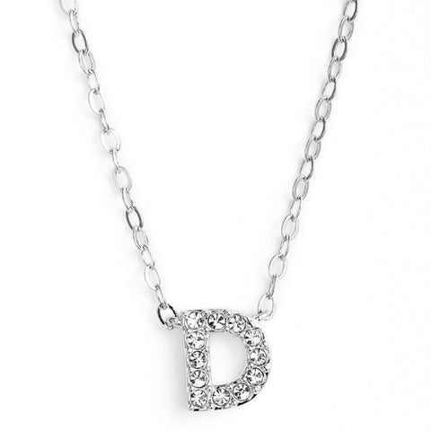 Gold Plated Sterling Silver Initial Necklace - Letter D - AVILIO DEMI FINE  JEWELLERY