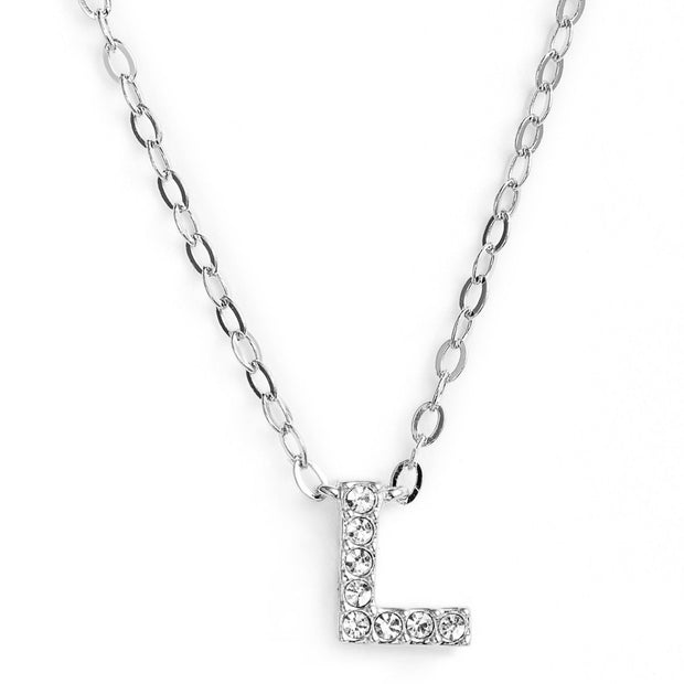 KIKICHIC This delicate CZ pavé letter L initial necklace is perfect for every day. Adorable initial necklace featuring in silver and 18k gold finish with CZ stone. Simple, delicate and elegance, perfect to match your outfit for everyday wear or for a special event. Dainty, simple, elegant and sweet design made to keep your loved one near your heart. The perfect gift to celebrate birthday, anniversary, valentine's, Christmas or more.