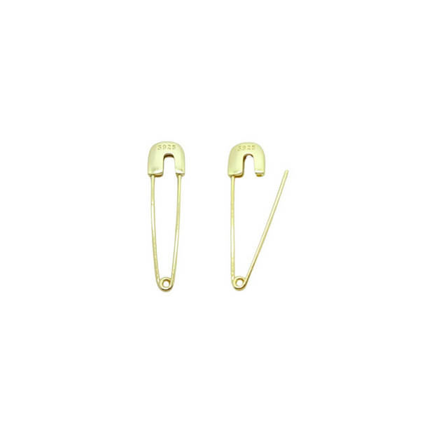 KIKICHIC Safety Pin Earrings 14 Gold, Solid Sterling Silver Safety Pin Earrings, Pin Earrings Hypoallergenic, Paper Clip Earrings, Classic Safety Pin Earrings, Gold Paper Clip Earrings, Modern Dangling Safety Pin Earrings, Long Paper Clip Earrings, Edgy Safety Pin Earrings, White Gold Safety Pin Earrings, Solid Paper Clip Earrings 