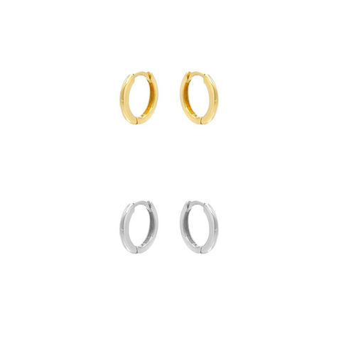 Small Sterling Silver Huggie Hoop Earrings for Women, Tiny Thin  Hypoallergenic Hoop Earrings