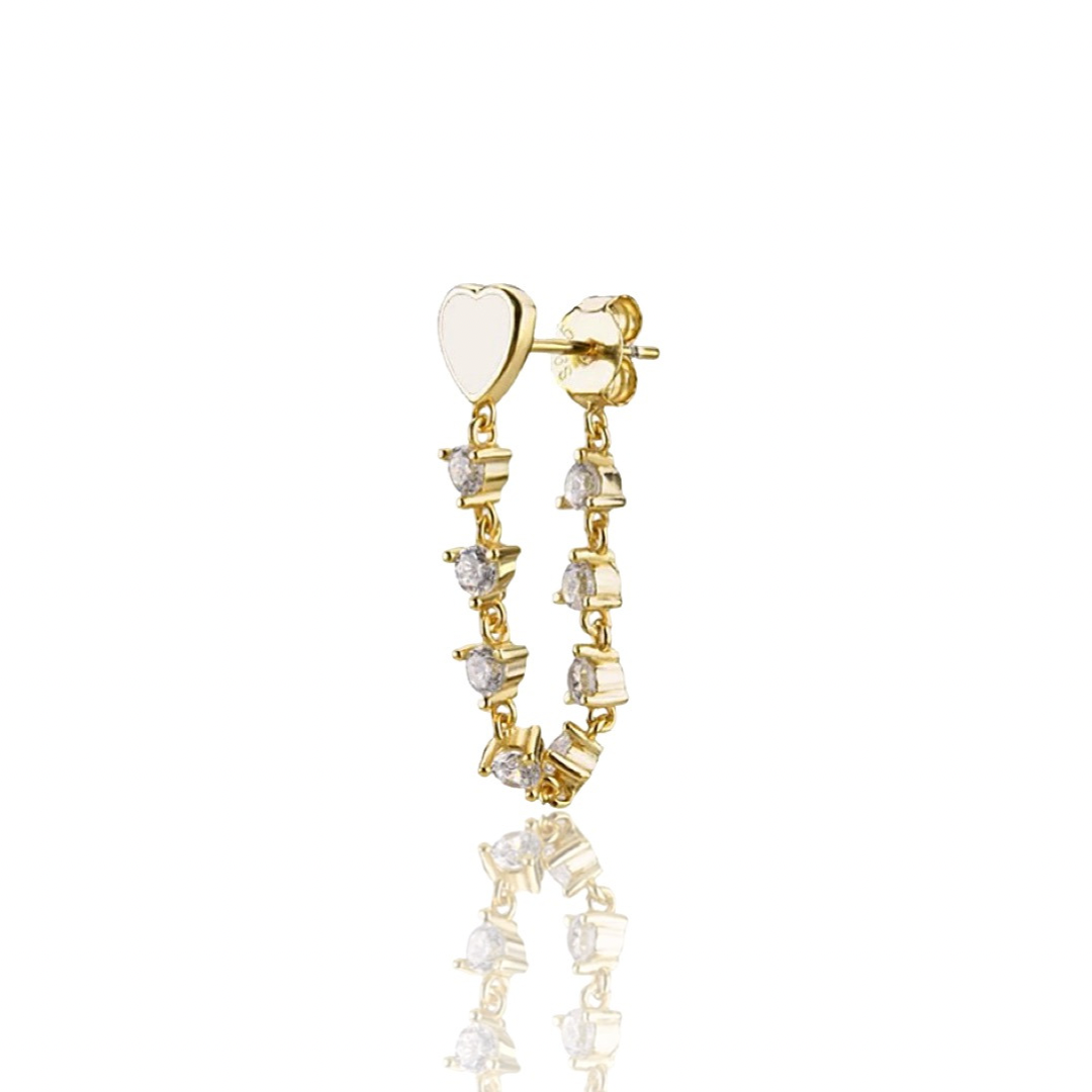 GUESS AMORE 14MM HEART STUDS アクセサリー ピアス | GUESS