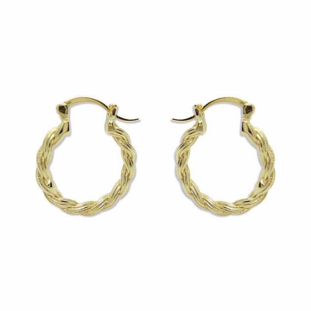 KIKICHIC | NYC | Lightweight Small 14k Gold Rope Twisted Hoops Earrings ...